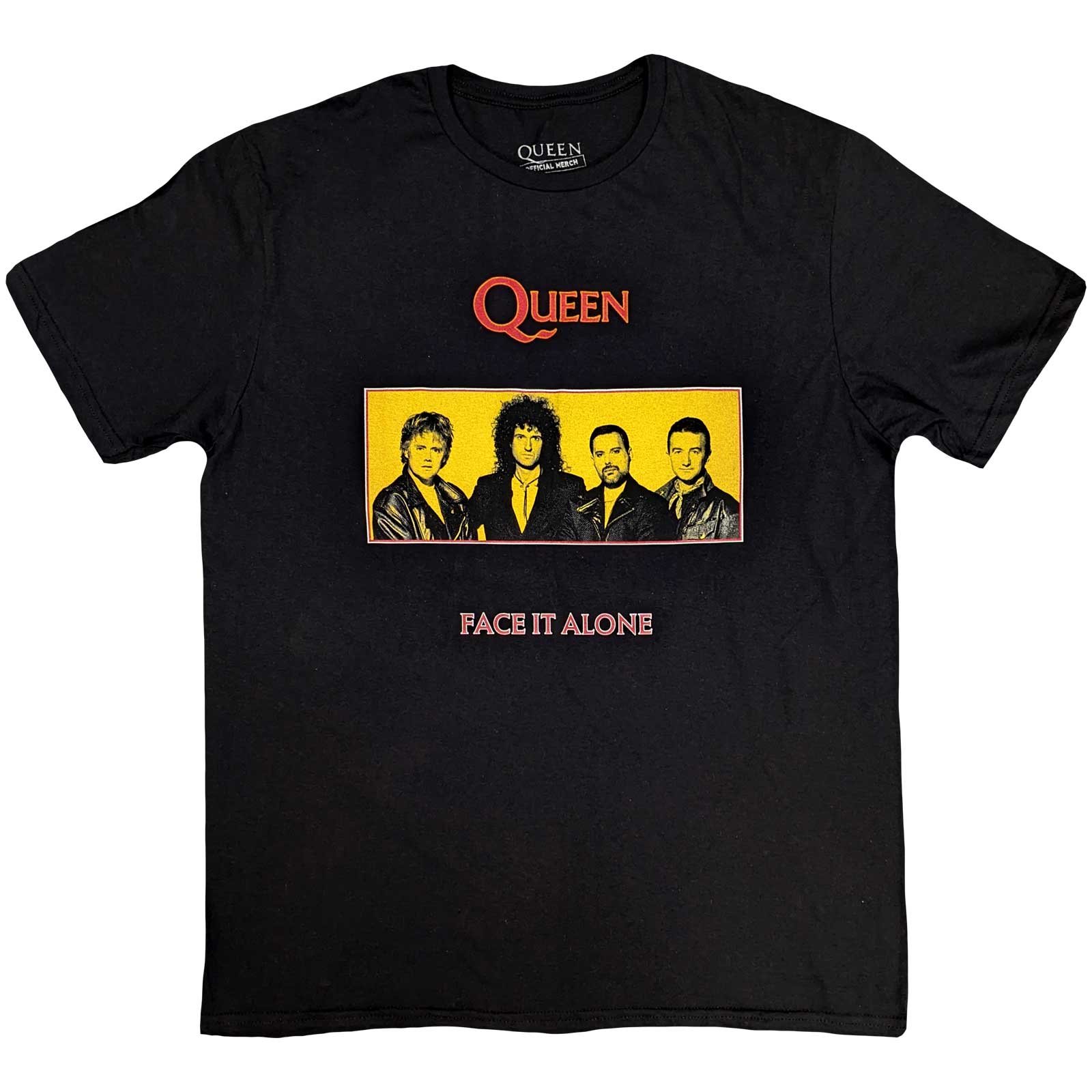 Tričko Queen - Face It Alone Panel, Unisex,Čierna,XXL