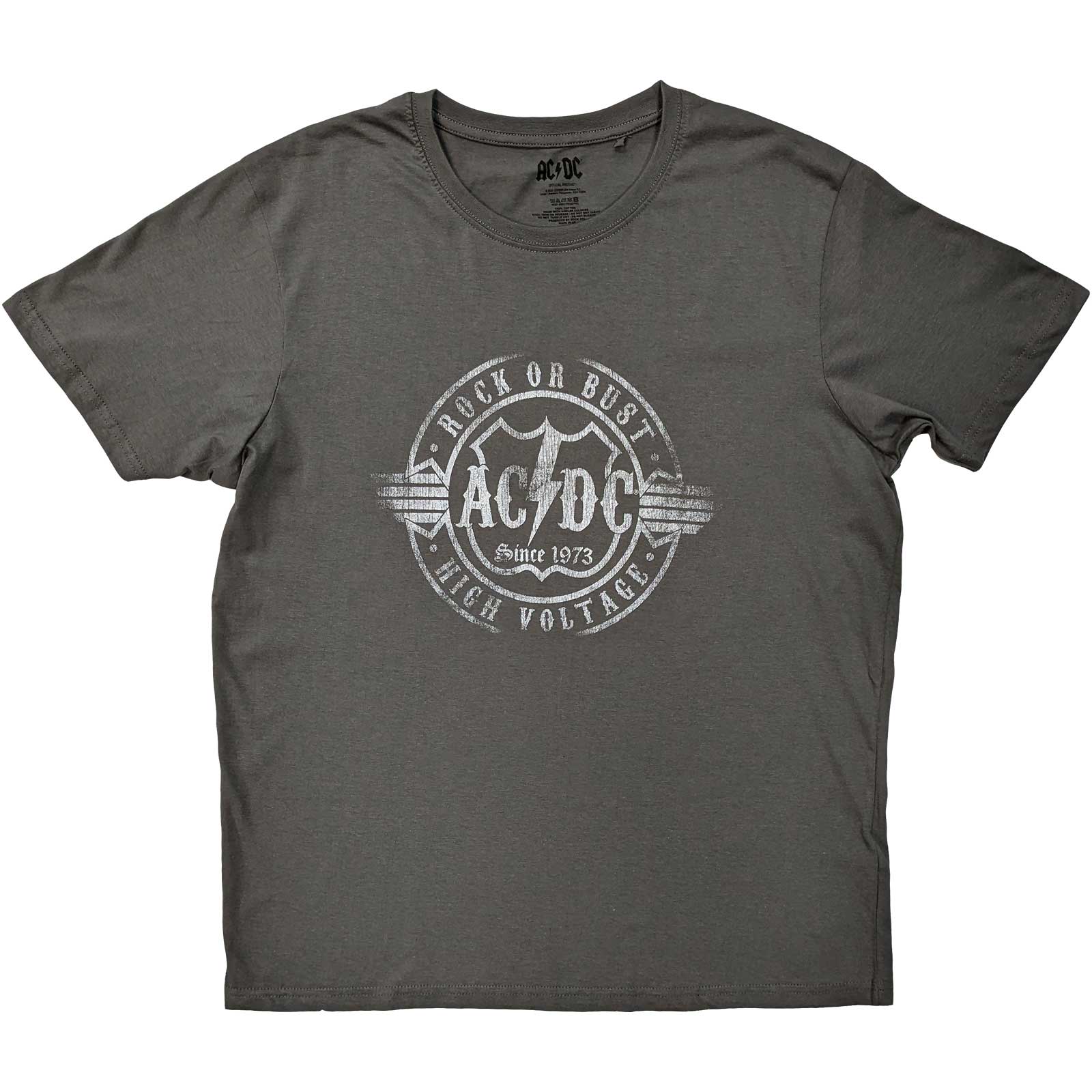 Tričko AC/DC - Rock or Bust, Unisex,Šedá,XL