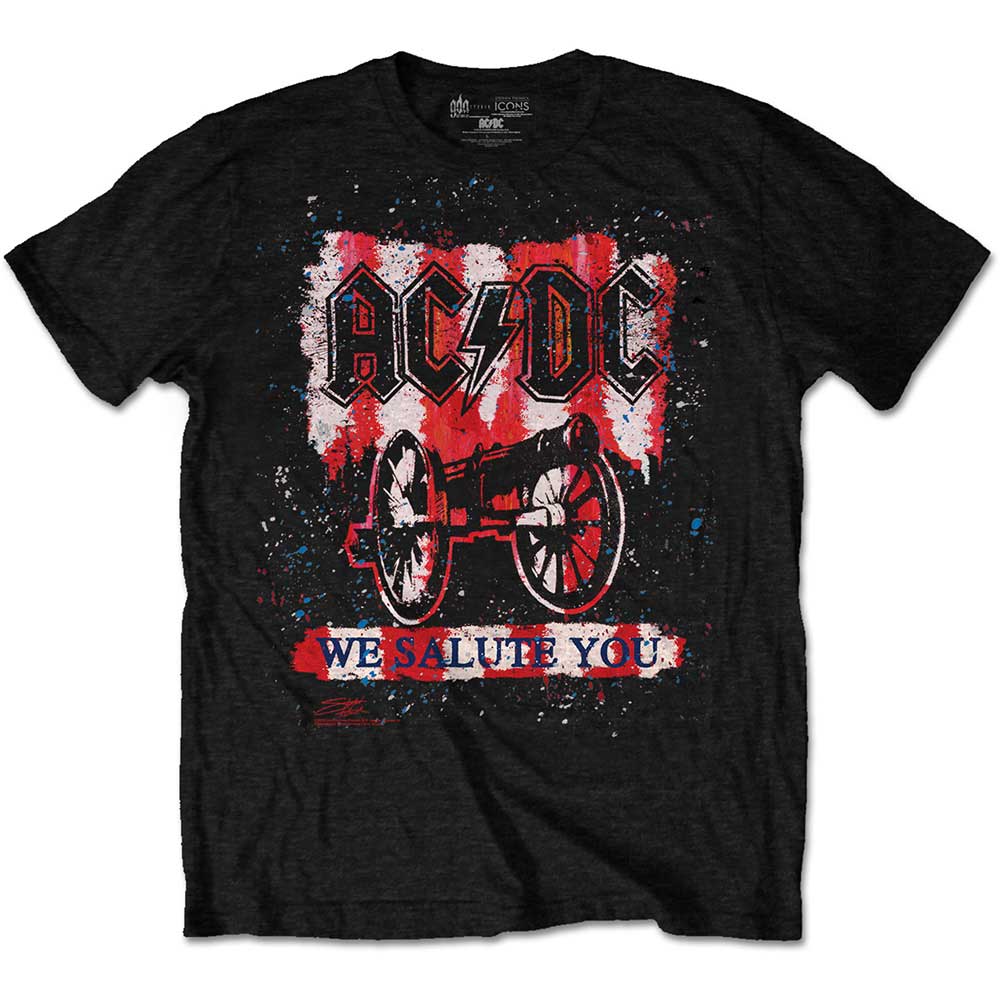 Tričko AC/DC - We Salute You Bold, Unisex,Čierna,XXL