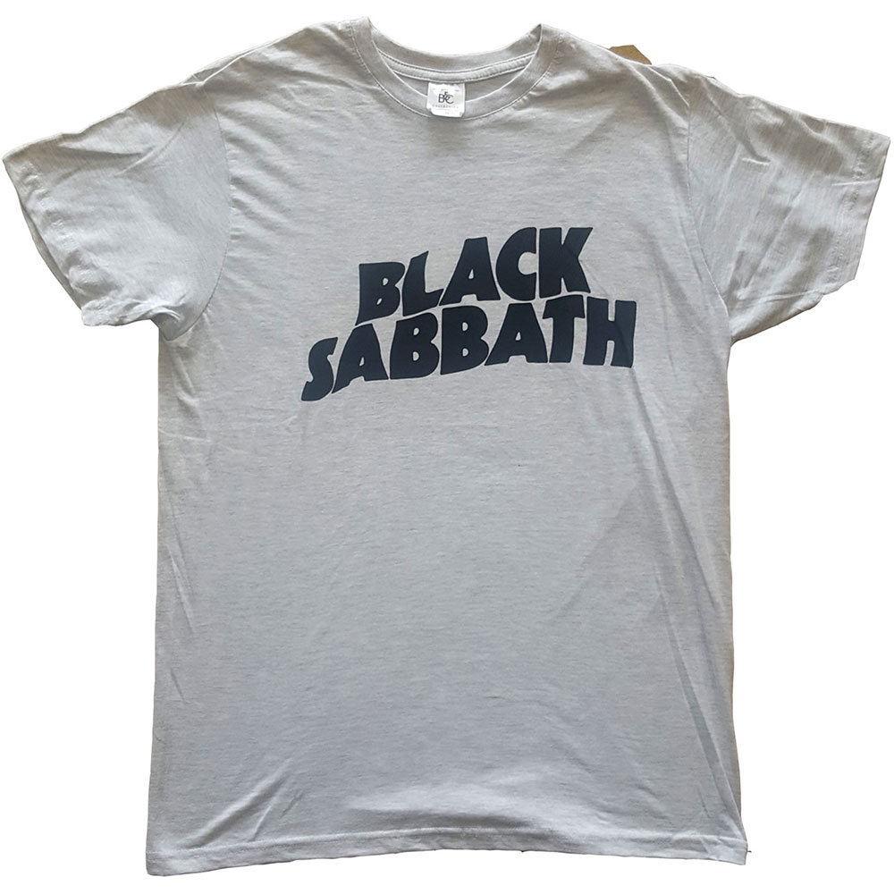 Tričko Black Sabbath - Black Wavy Logo, Unisex,Šedá,XXL