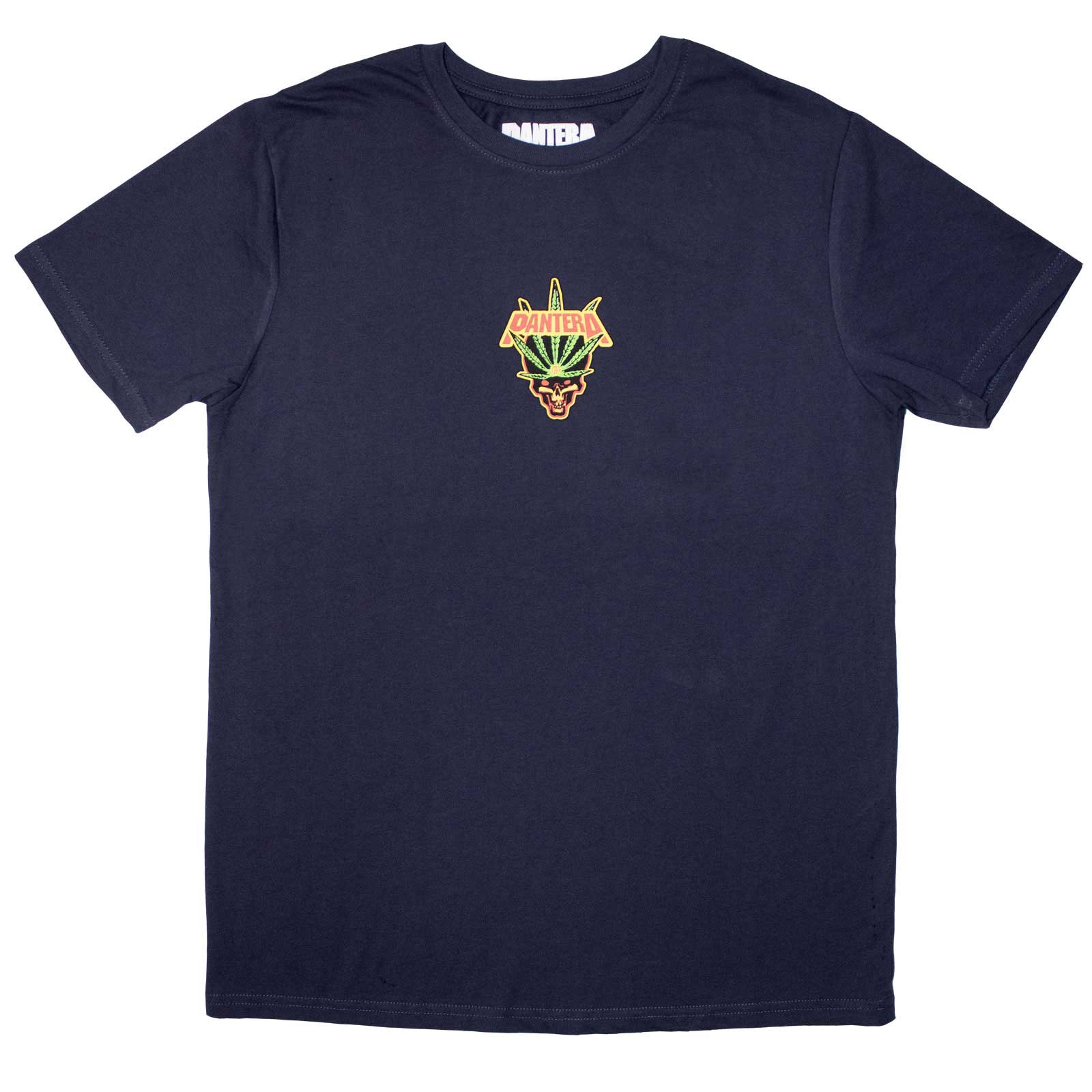 Tričko Pantera - Mini Leaf Skull, Unisex,Modrá,XXL
