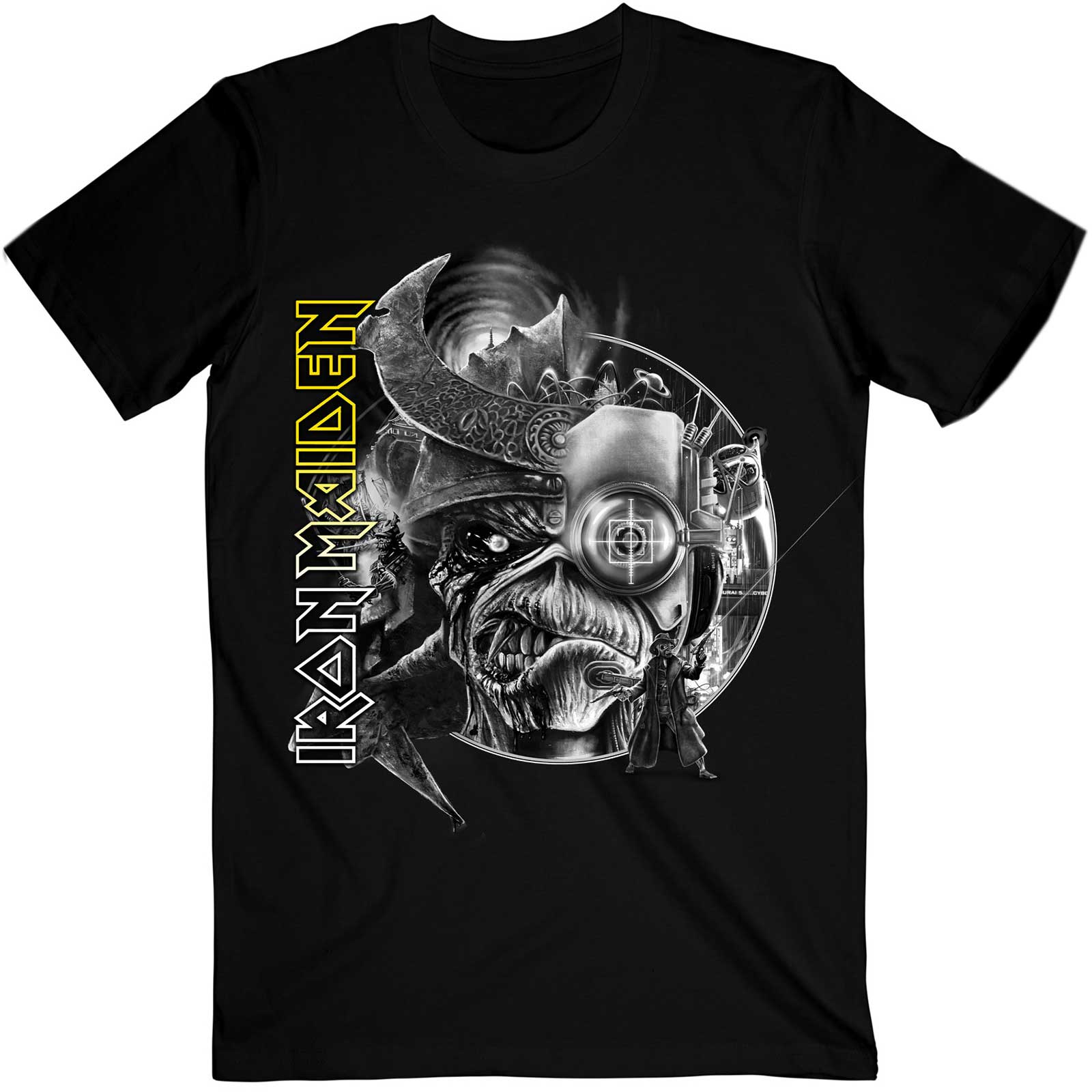 Tričko Iron Maiden - The Future Past Tour '23 Greyscale, Unisex,Čierna,XXL
