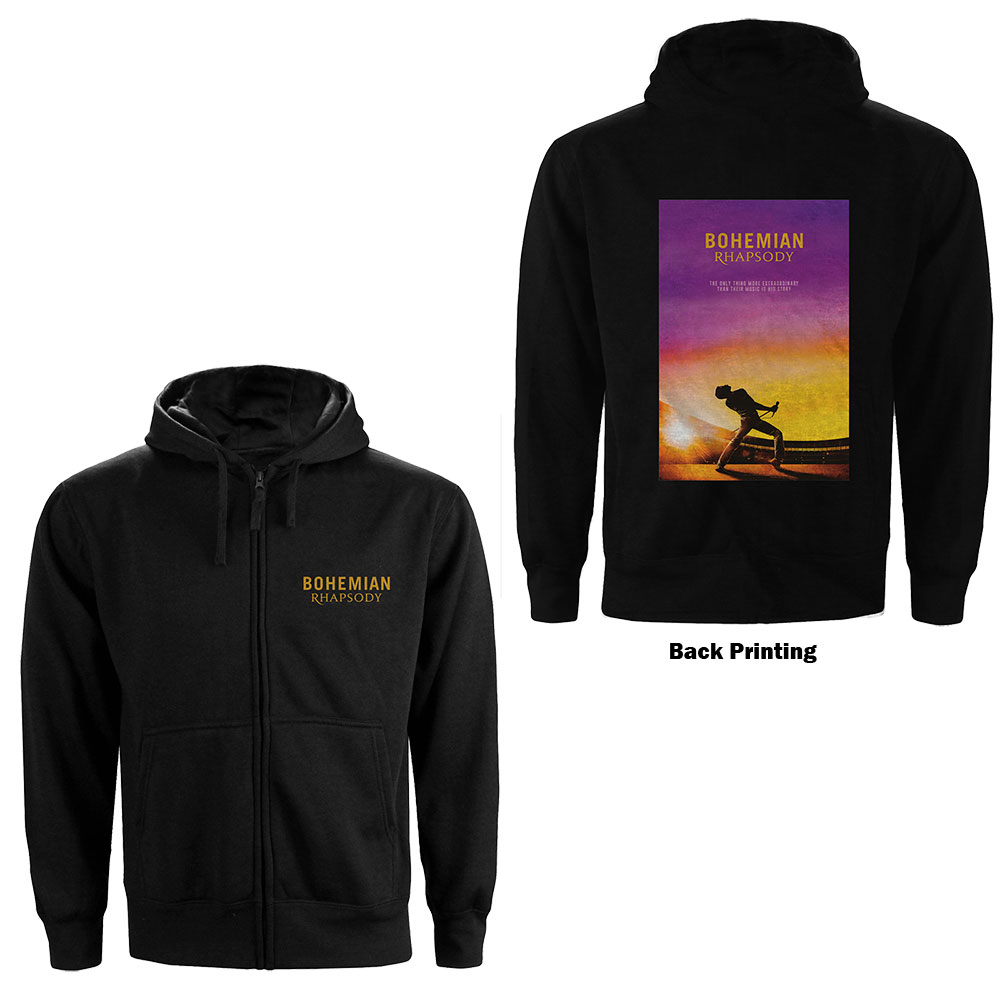Mikina na zips Queen - Bohemian Rhapsody Movie Poster, Unisex,Čierna,S