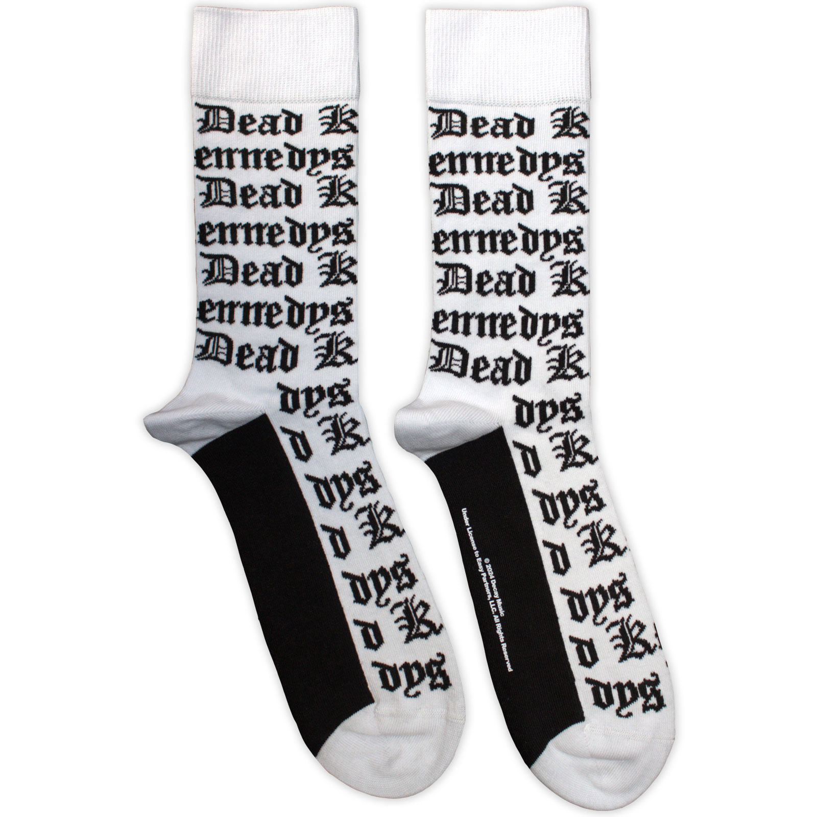 Ponožky Dead Kennedys - Gothic Logo Pattern, Unisex,Biela,UK 7 - 11