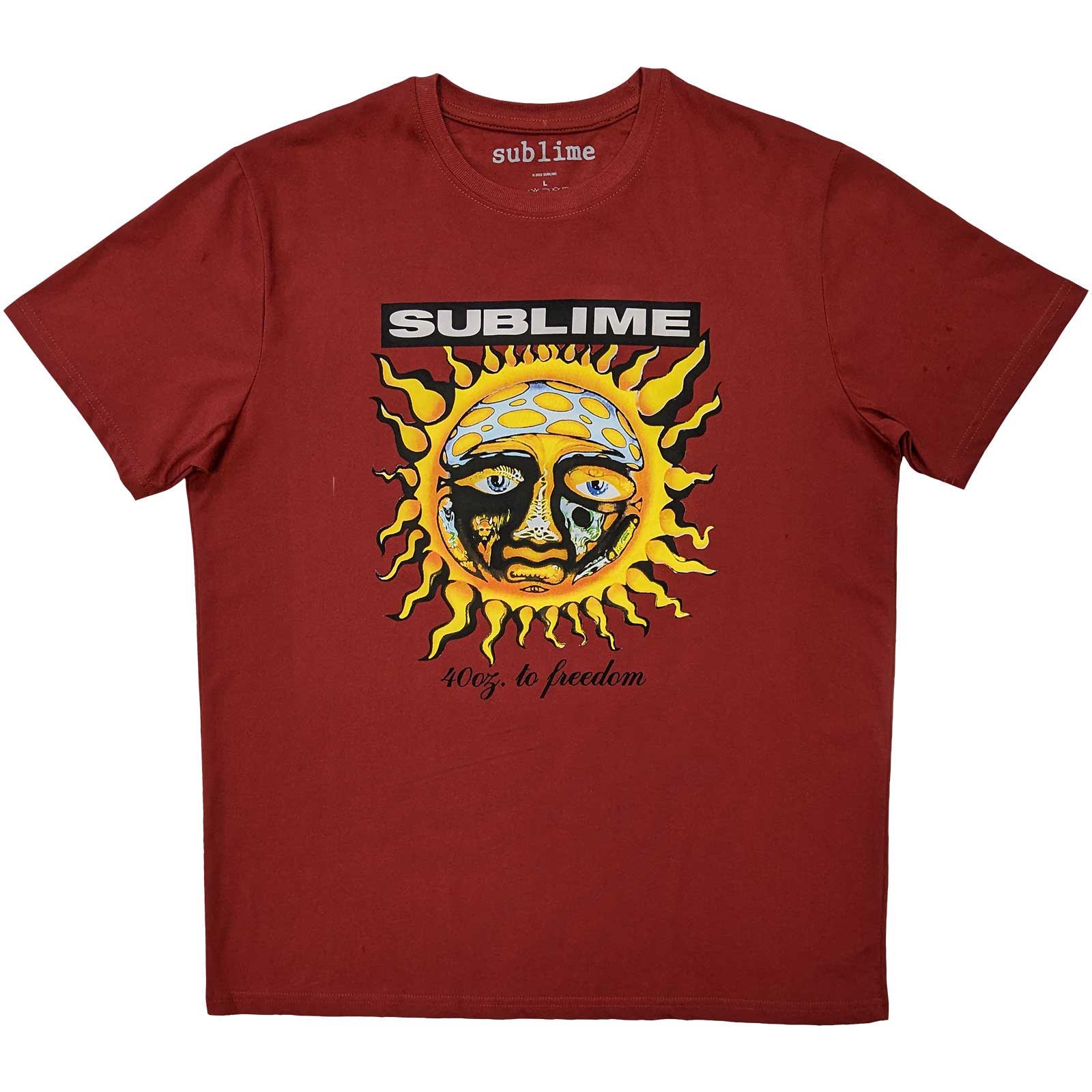 Tričko Sublime - GRN 40 Oz, Unisex,Červená,XXL