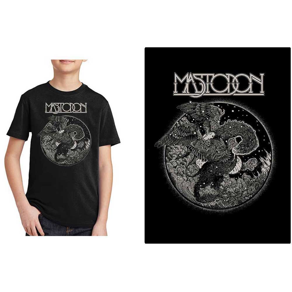Tričko Mastodon - Griffin, Dieťa,Čierna,12 – 14 rokov