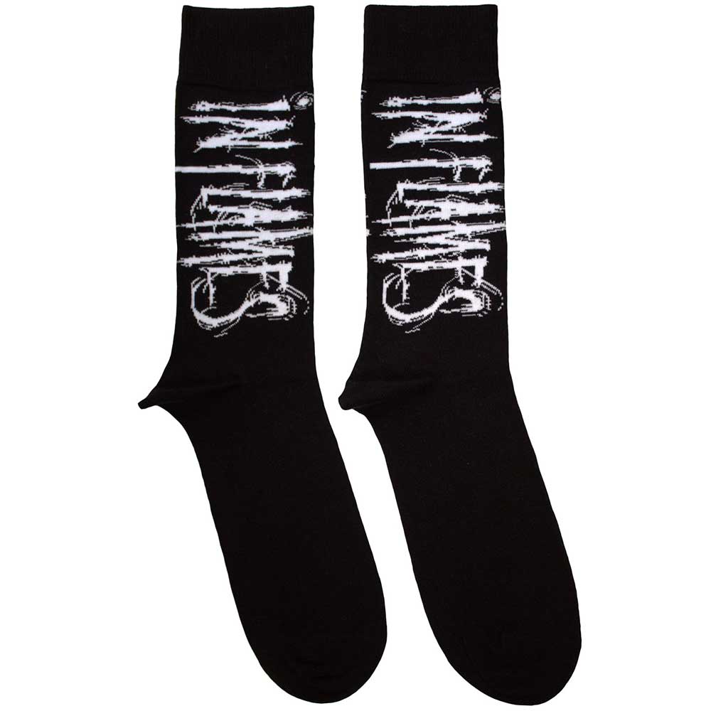 Ponožky In Flames - Logo, Unisex,Čierna,UK 7 - 11