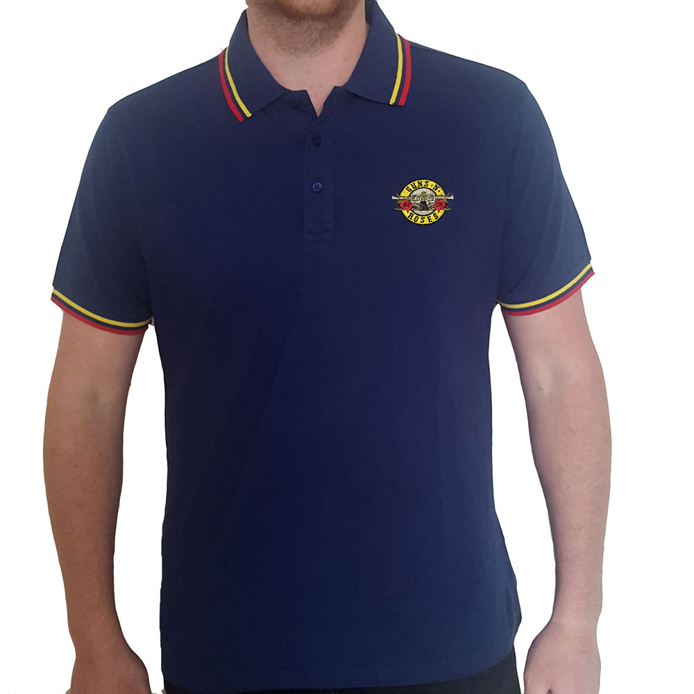 Polokošeľa Guns N’ Roses - Classic Logo, Unisex,Modrá,XXL