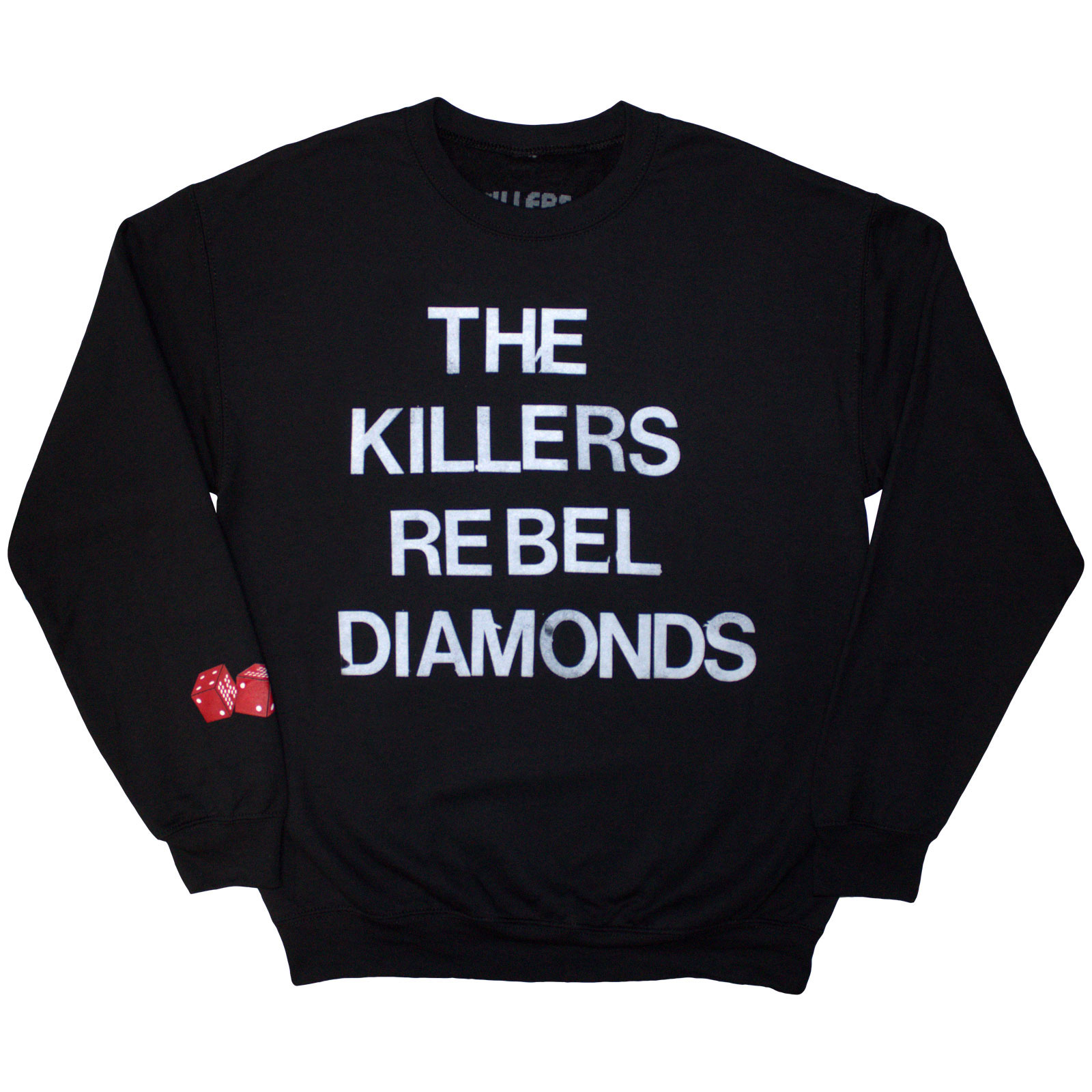 Crewneck The Killers - Tour '24 Rebel Diamonds Stacked, Unisex,Čierna,XXL