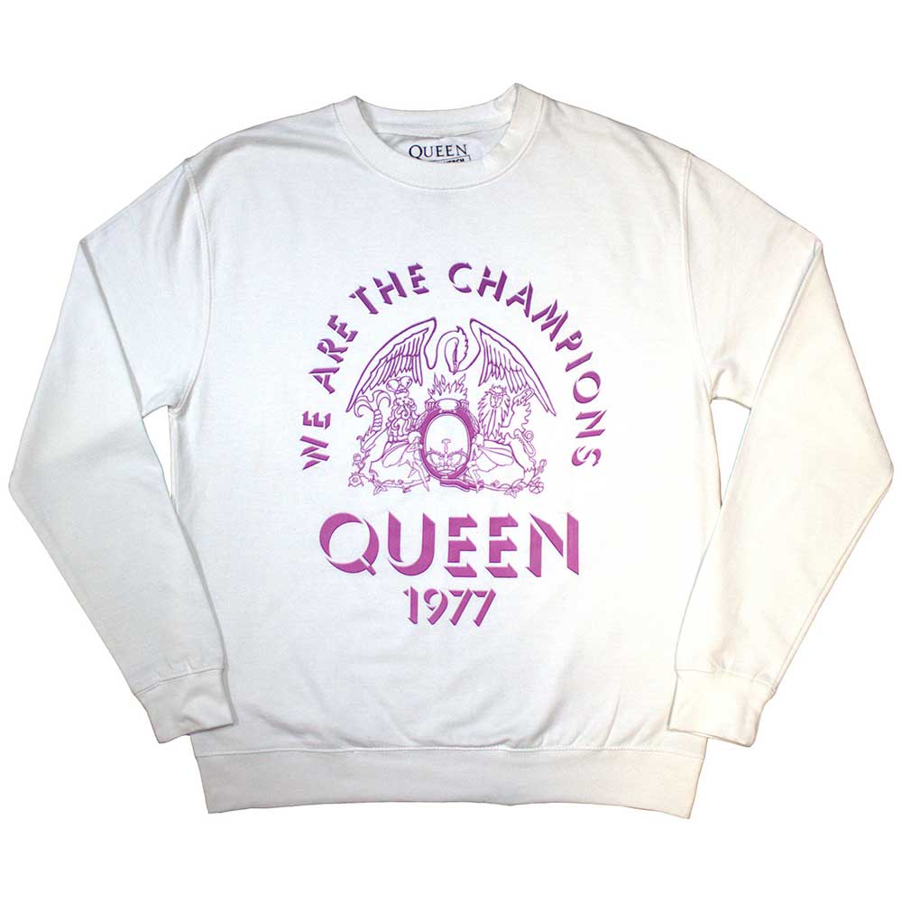 Crewneck Queen - Champions 1977, Unisex,Biela,XXL