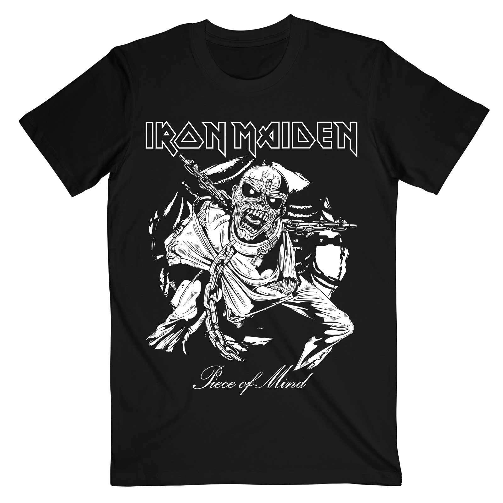 Tričko Iron Maiden - Piece of Mind Mono Eddie, Unisex,Čierna,XXL