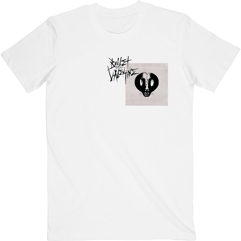Tričko Bullet for My Valentine - Album Cropped & Logo, Unisex,Biela,XXL