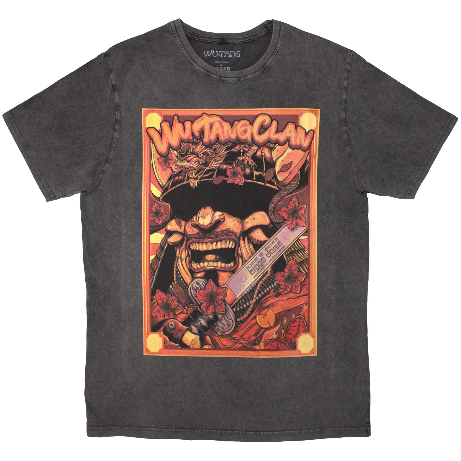 Tričko Wu-Tang Clan - Amsterdam '23, Unisex,Šedá,L