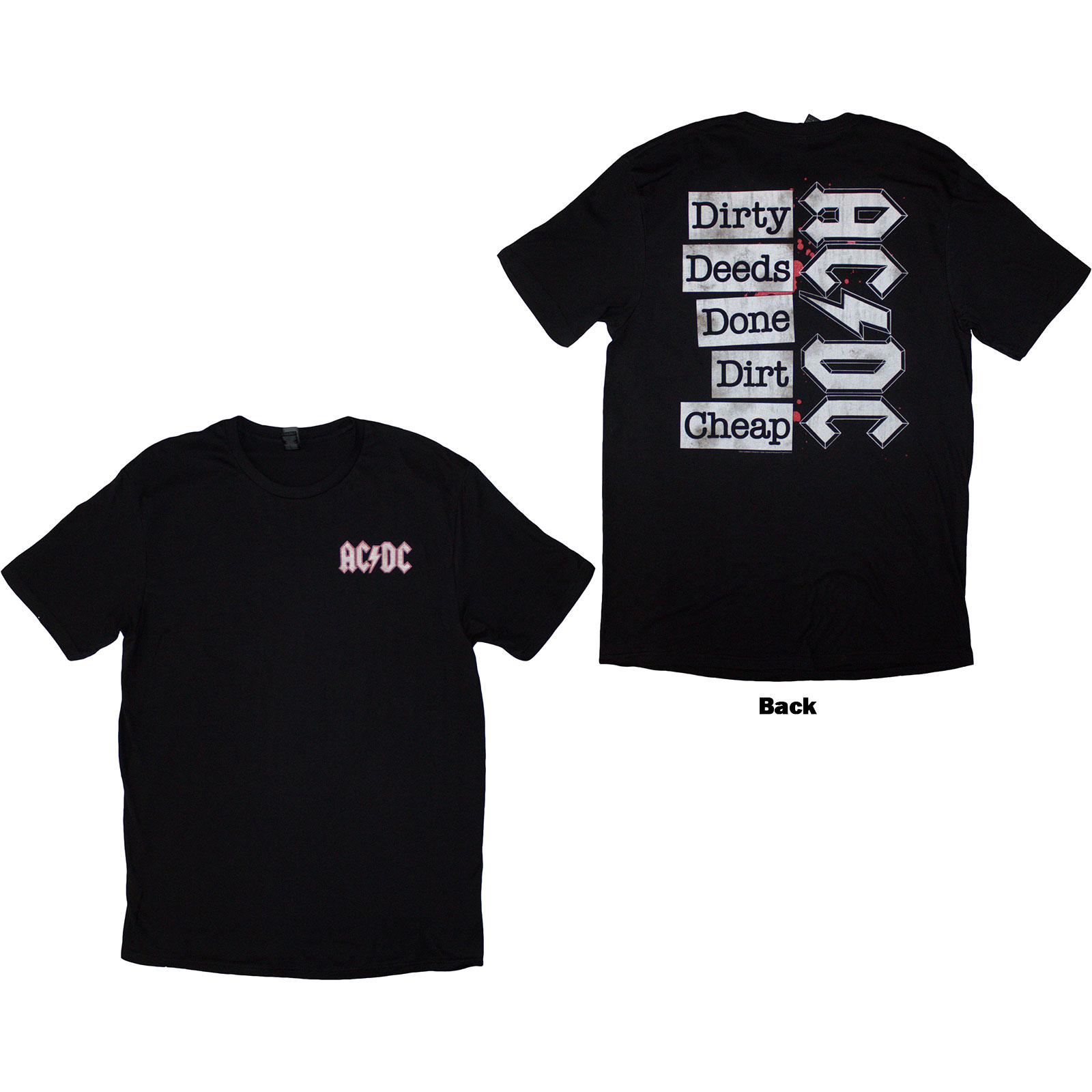 Tričko AC/DC - Mini Logo / Dirty Deeds, Unisex,Čierna,3XL