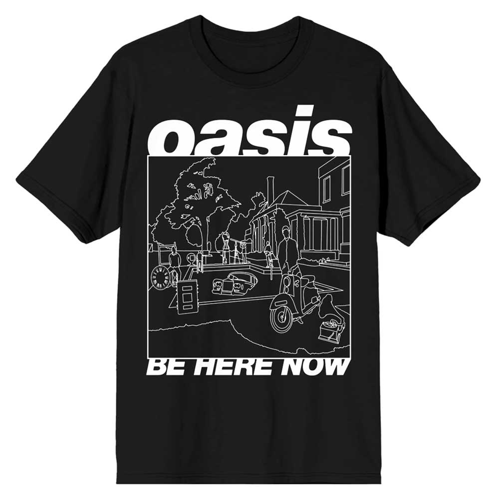 Tričko Oasis - Be Here Now Line Drawing, Unisex,Čierna,XXL