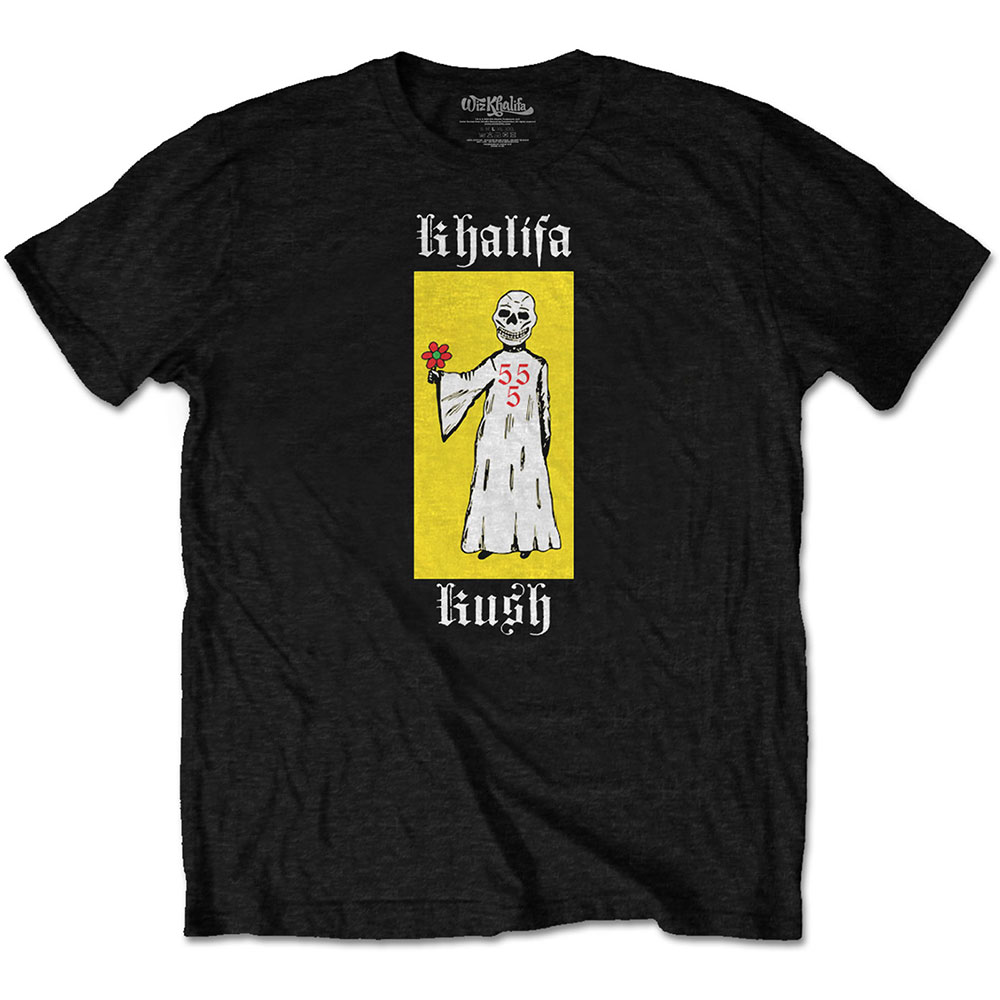 Tričko Wiz Khalifa - Reaper Flowers, Unisex,Čierna,XXL