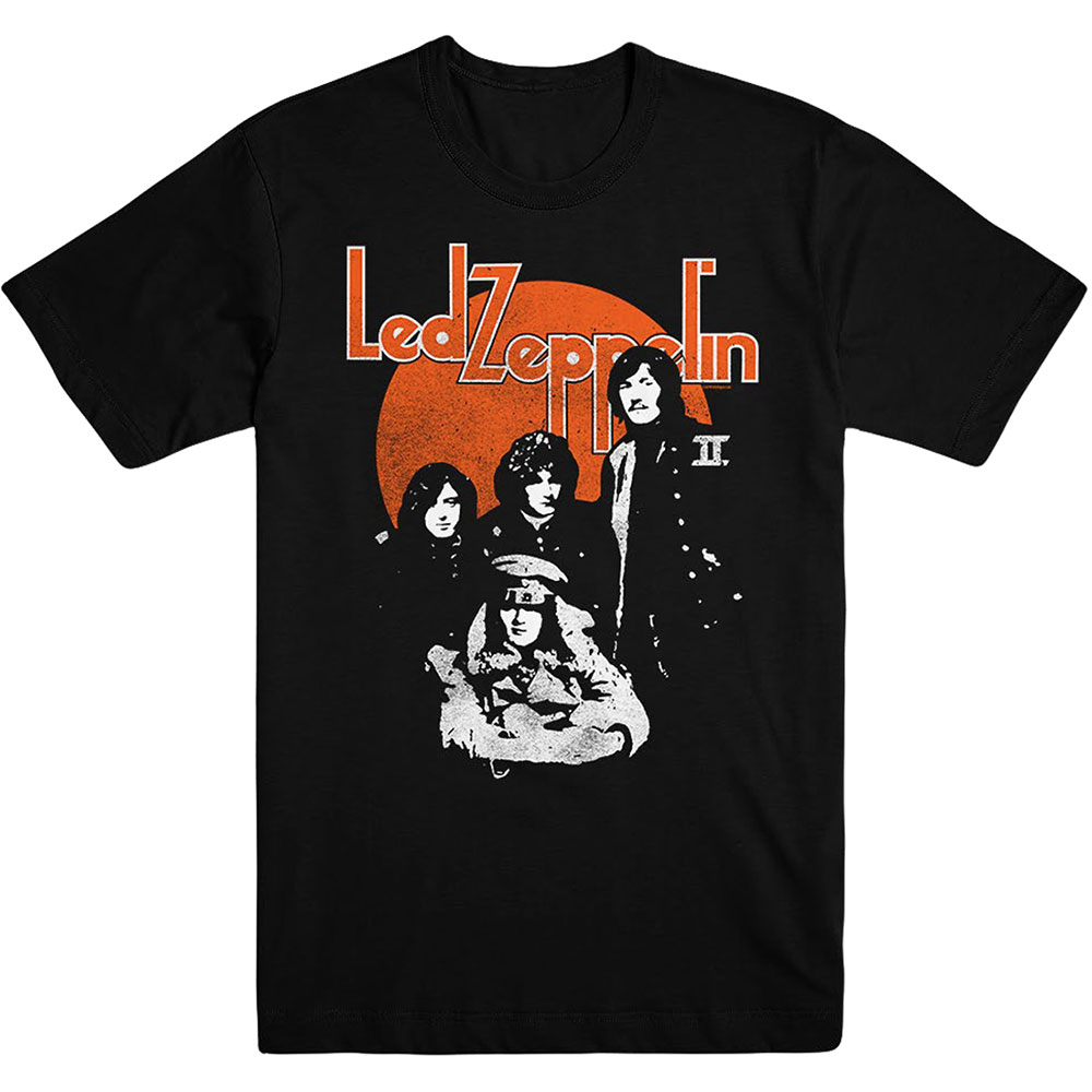 Tričko Led Zeppelin - Orange Circle, Unisex,Čierna,XXL
