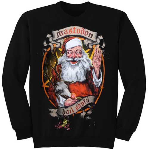 Crewneck Mastodon - Hail Santa Holiday, Unisex,Čierna,S