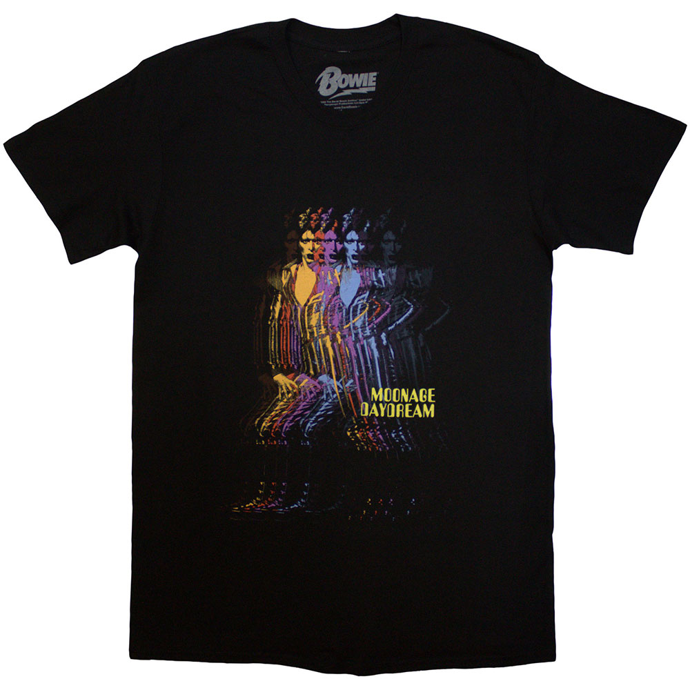 Tričko David Bowie - Moonage Multi Davids, Unisex,Čierna,XXL