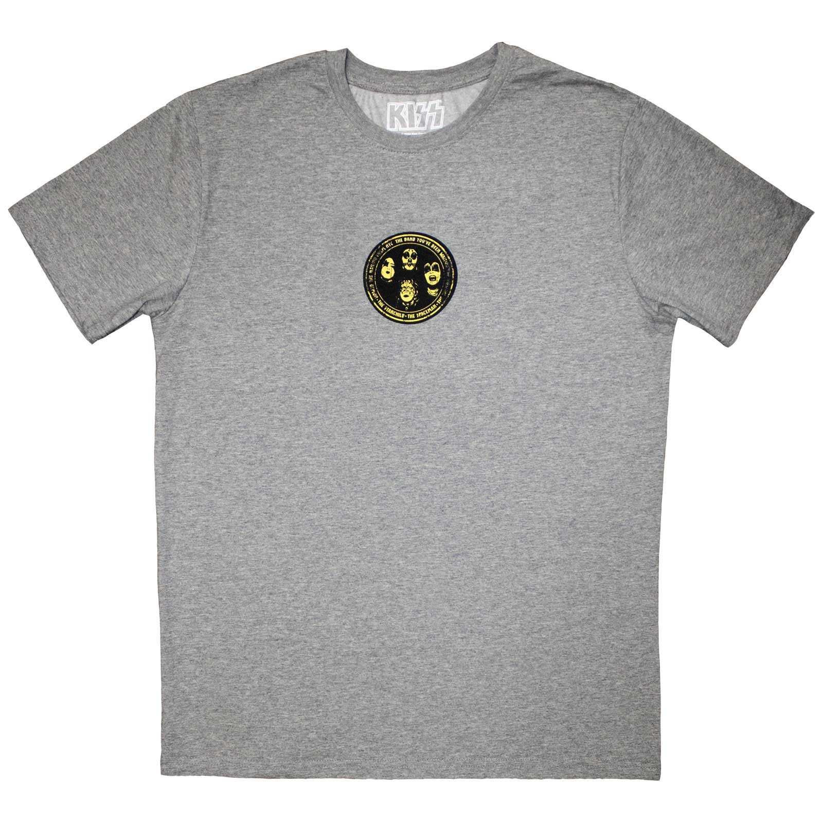 Tričko Kiss - Mini Hailing From NYC Logo, Unisex,Šedá,XXL