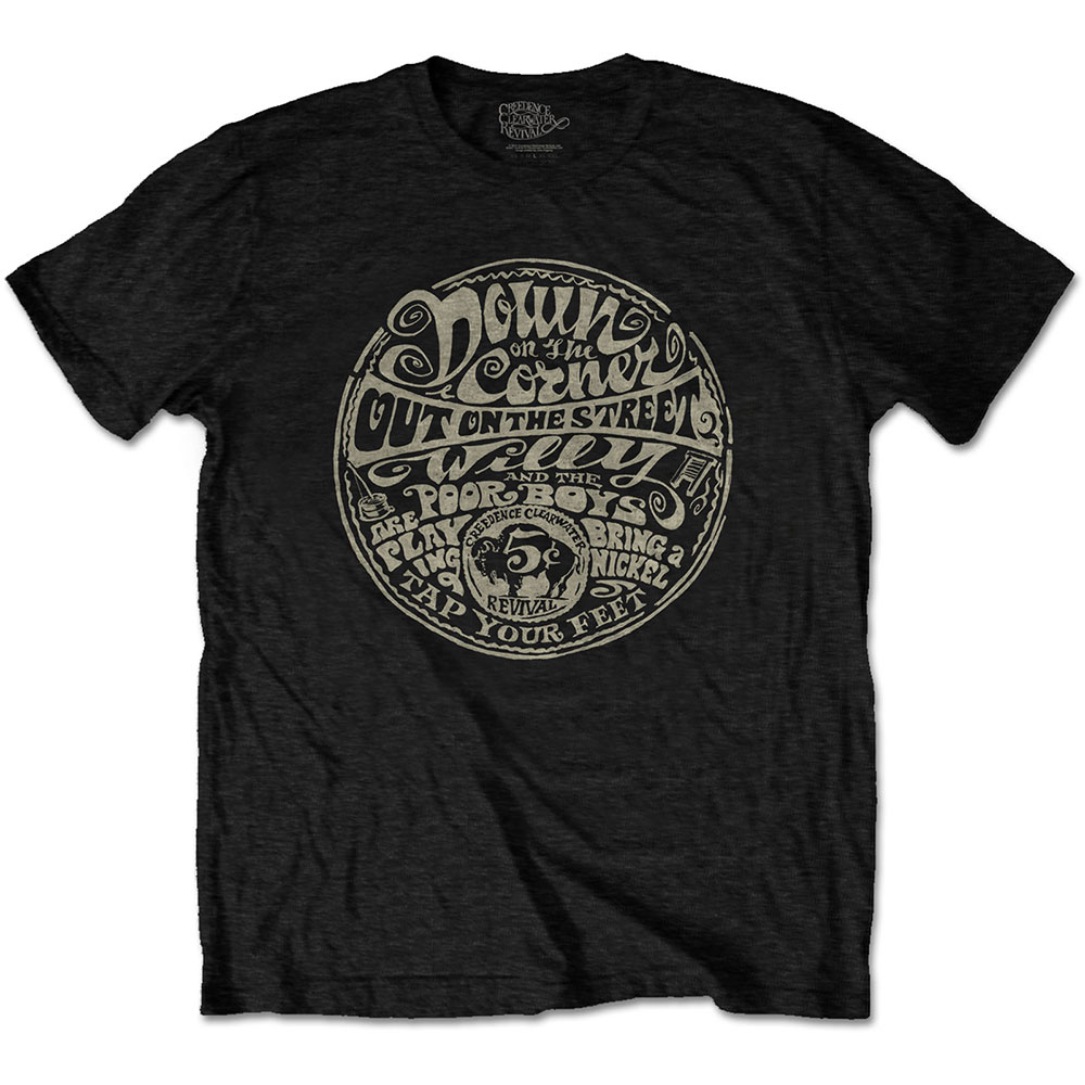 Tričko Creedence Clearwater Revival - Down On The Corner, Unisex,Čierna,XXL