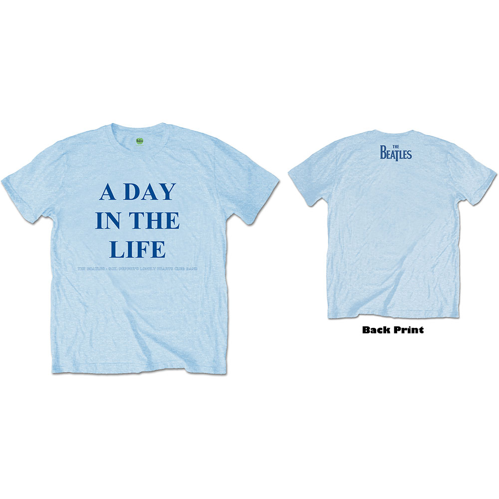 Tričko The Beatles - A Day in the Life, Unisex,Modrá,L