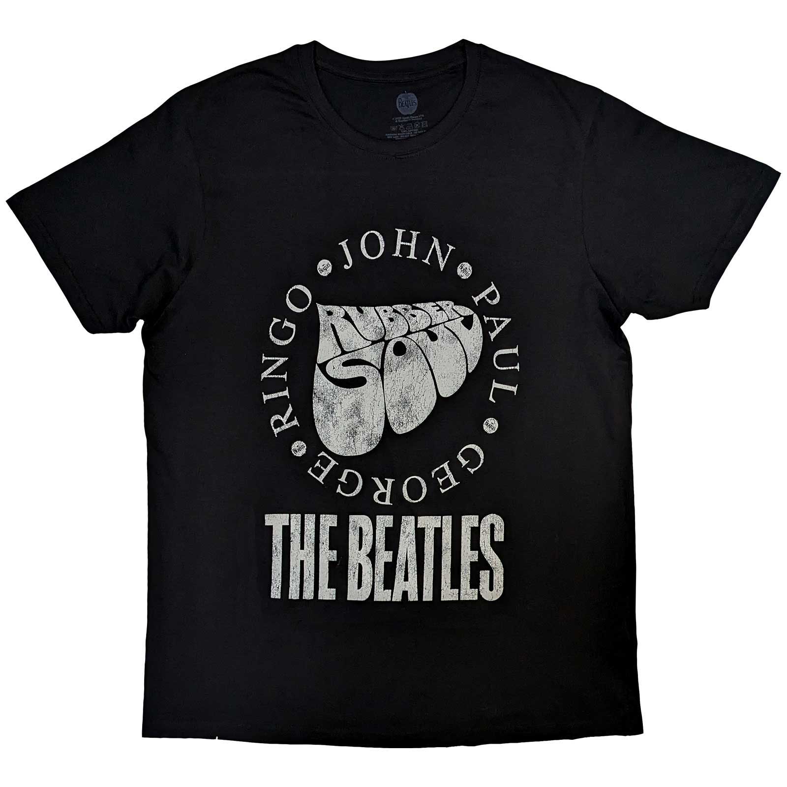 Tričko The Beatles - Rubber Soul Names, Unisex,Čierna,XXL