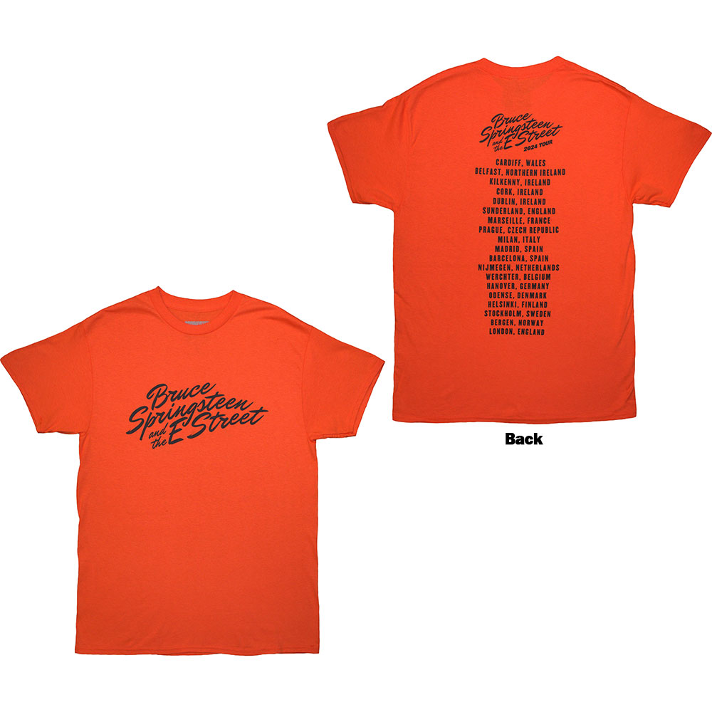 Tričko Bruce Springsteen - Tour '24 River Font, Unisex,Oranžová,XXL