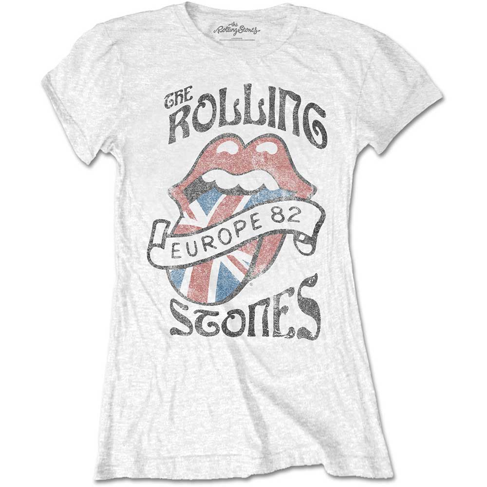 Tričko The Rolling Stones - Europe 82, Žena,Biela,L