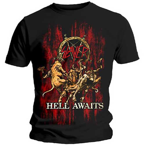 Tričko Slayer - Hell Awaits, Unisex,Čierna,XXL