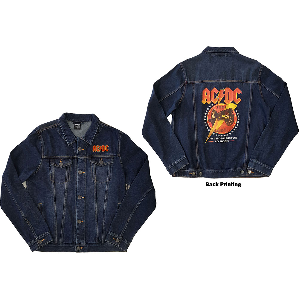 Bunda AC/DC - About To Rock, Unisex,Modrá,M