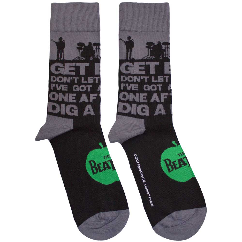Ponožky The Beatles - Rooftop Silhouettes & Apple, Unisex,Čierna,UK 7 - 11