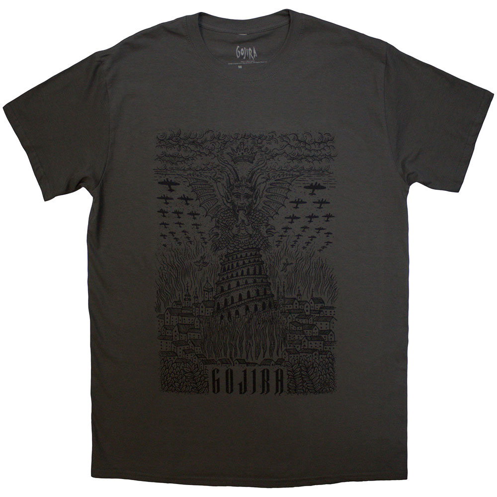 Tričko Gojira - Demon Village, Unisex,Šedá,XXL