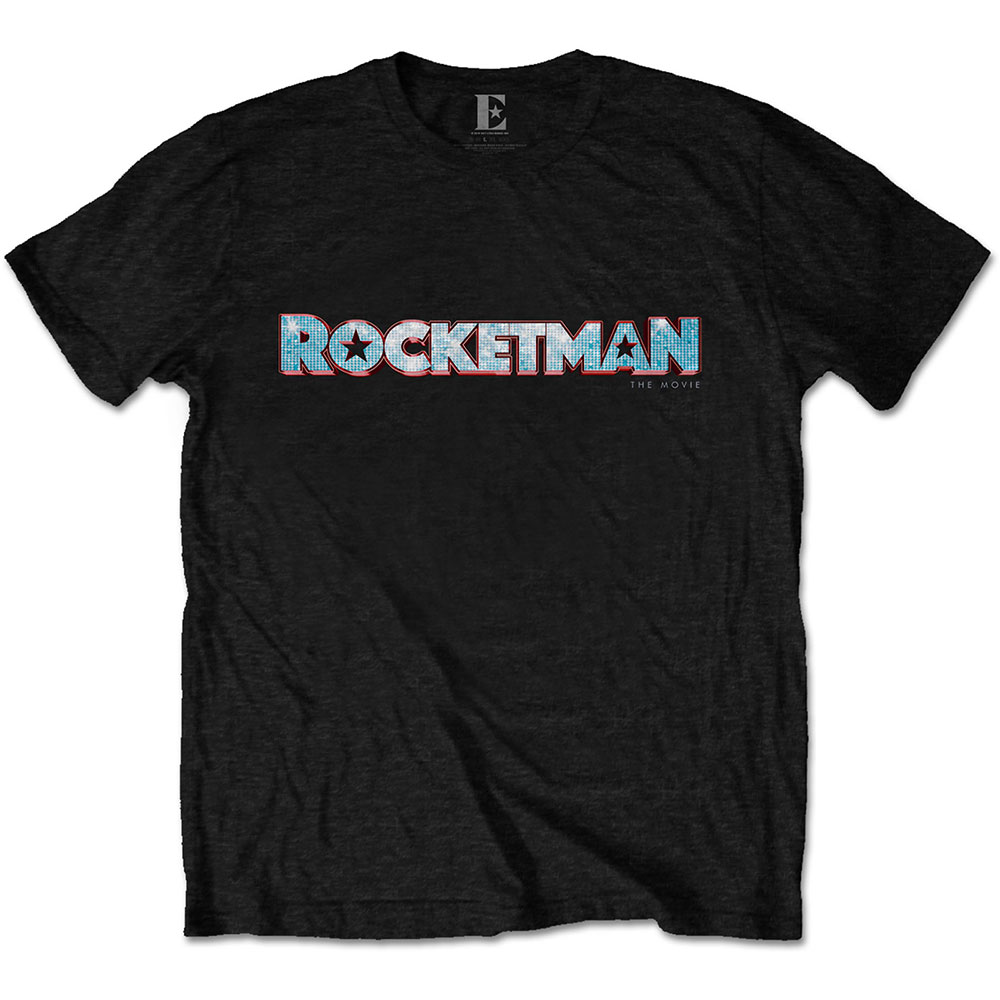 Tričko Elton John - Rocketman Movie Logo, Unisex,Čierna,XXL