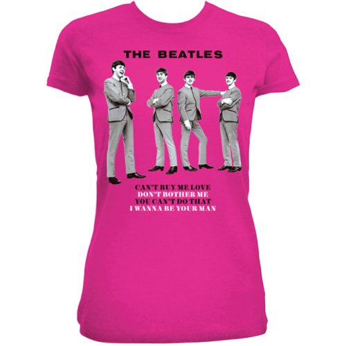 Tričko The Beatles - You can't do that, Žena,Ružová,XL