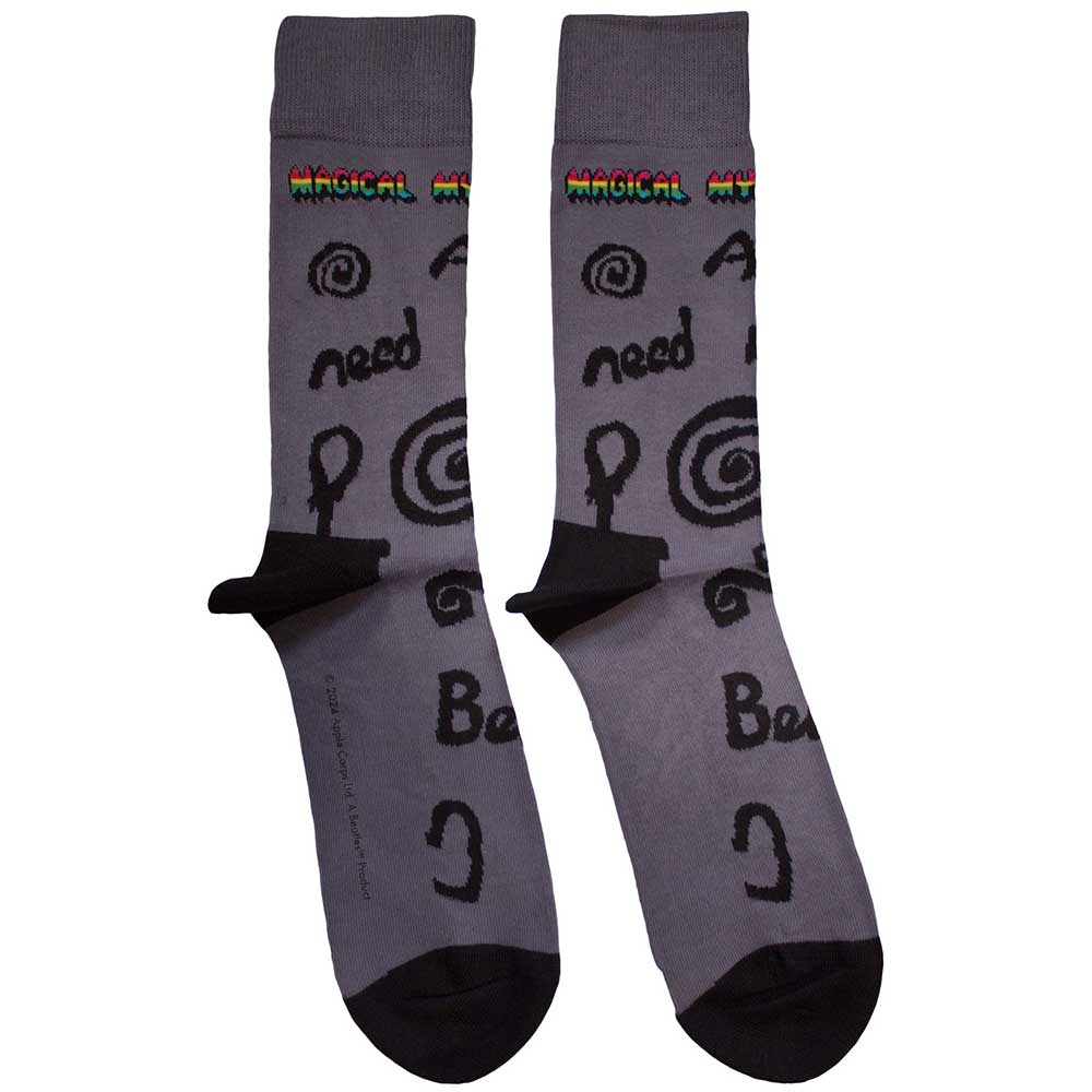 Ponožky The Beatles - Magical Mystery Tour All You Need Is Love, Unisex,Šedá,UK 7 - 11