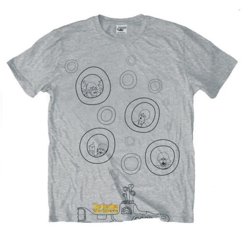 Tričko The Beatles - Bubbles, Unisex,Šedá,XXL