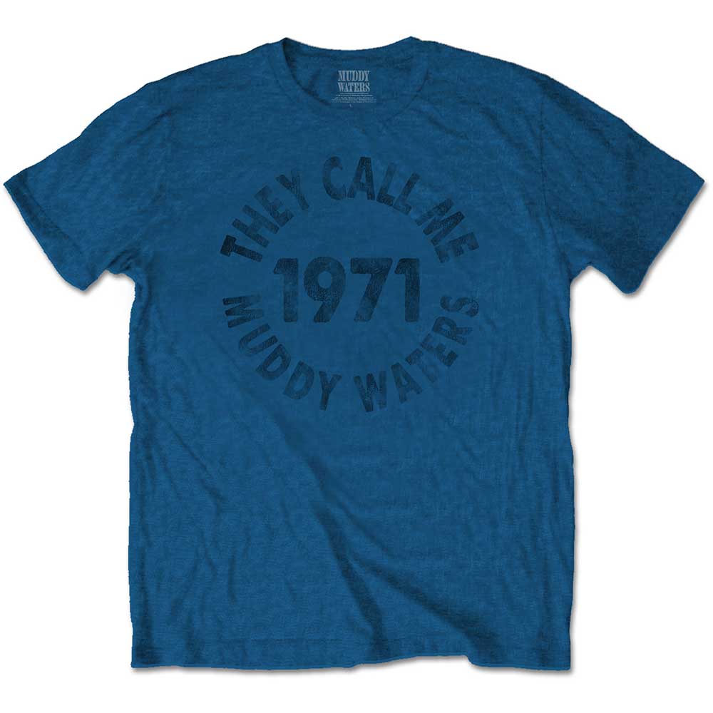 Tričko Muddy Waters - They Call Me…, Unisex,Modrá,XXL