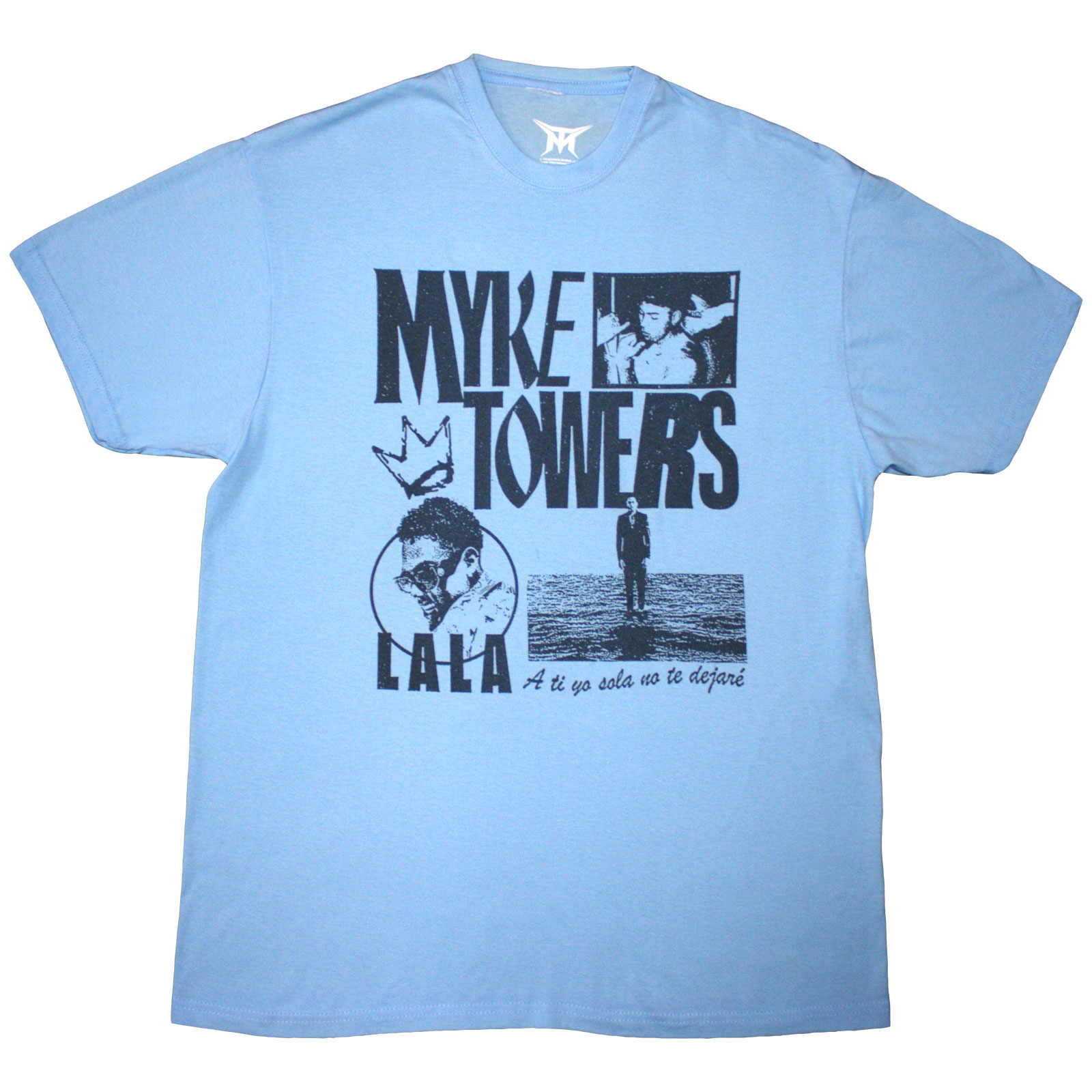 Tričko Myke Towers - Lala Crown, Unisex,Modrá,XXL