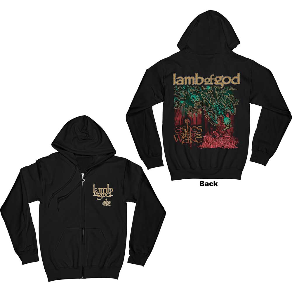 Mikina na zips Lamb of God - Ashes of the Wake Album Cover, Unisex,Čierna,XXL