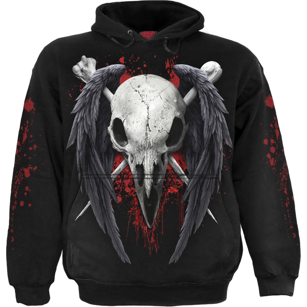 Mikina Spiral Stairs - Death Raven, Unisex,Čierna,L