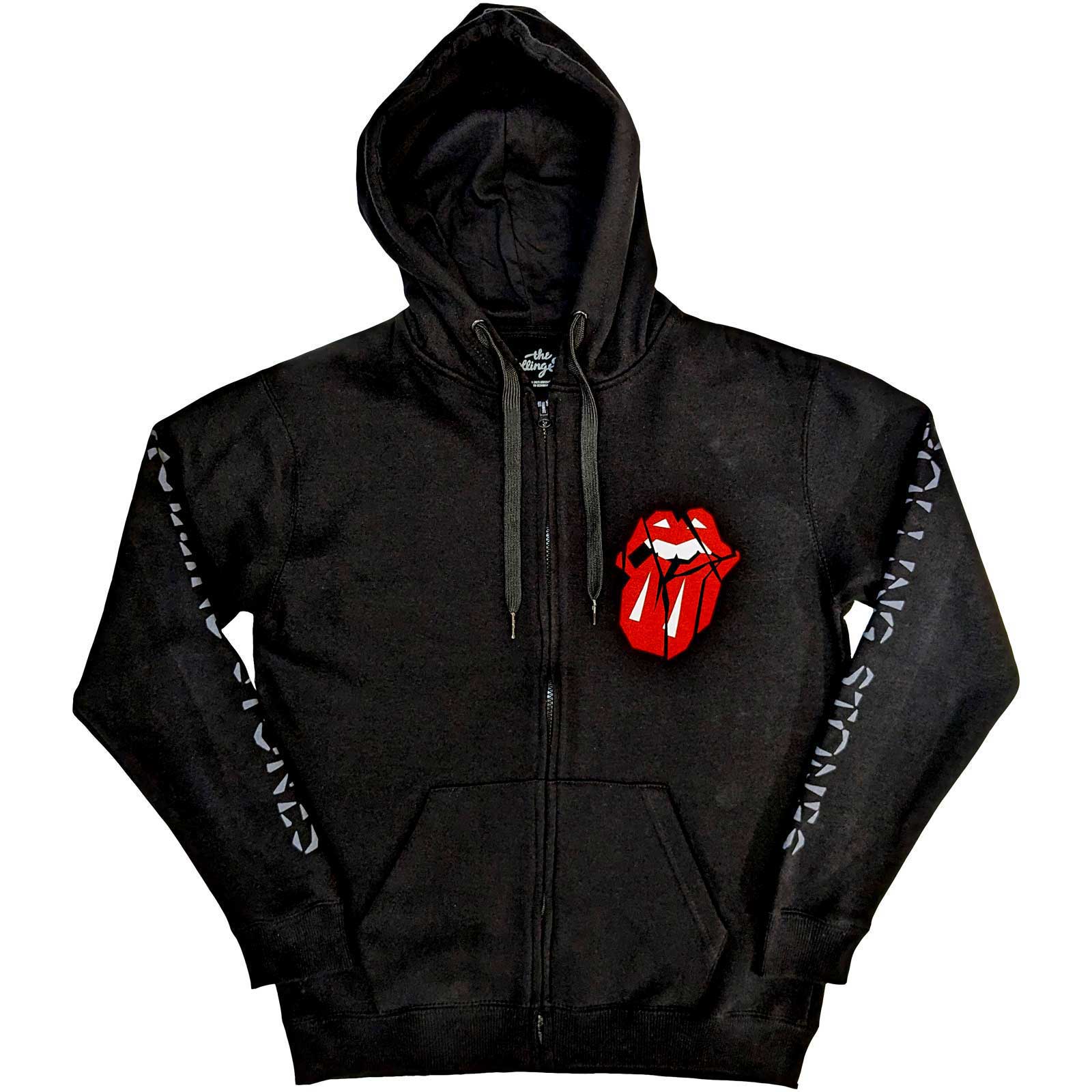 Mikina na zips The Rolling Stones - Hackney Diamonds Shattered Tongue, Unisex,Čierna,XXL