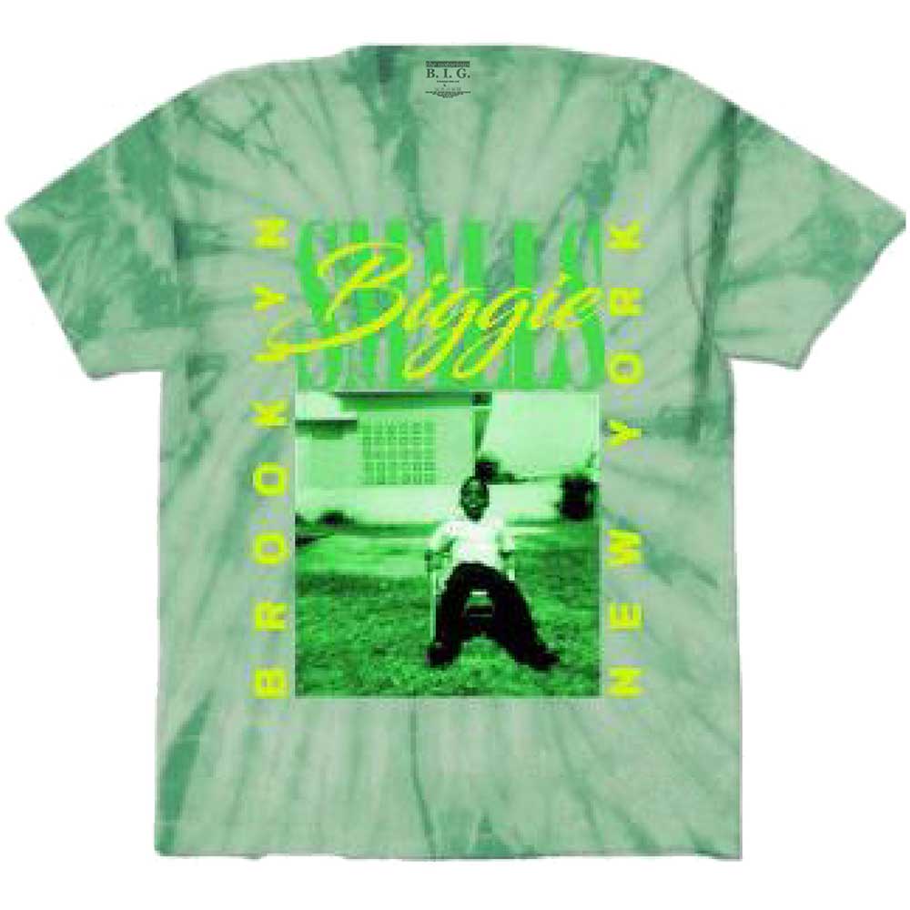 Tričko Biggie Smalls - 90's New York City, Unisex,Zelená,XXL