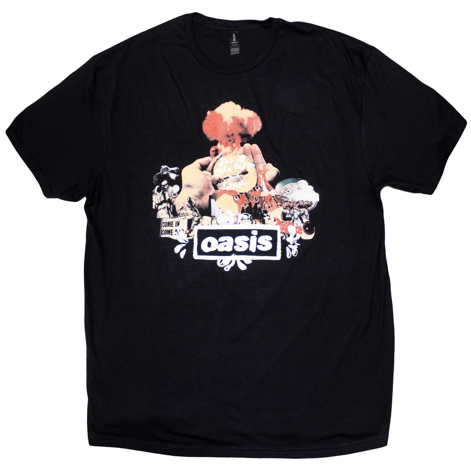 Tričko Oasis - Atomic Collage, Unisex,Čierna,XXL