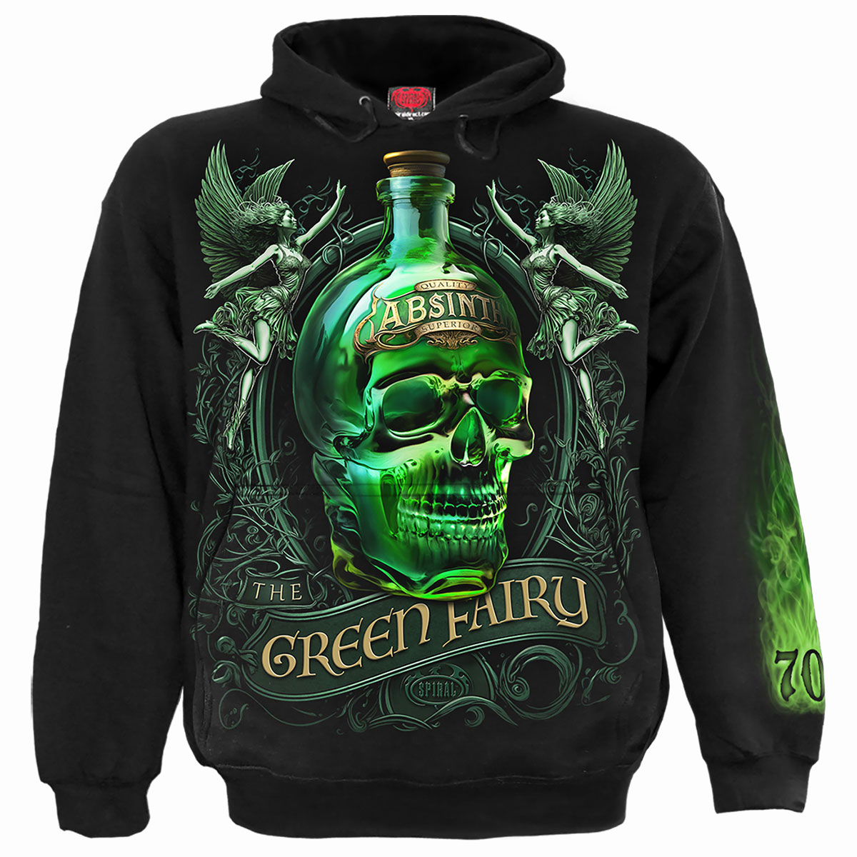 Mikina Spiral Stairs - The Green Fairy, Unisex,Čierna,S