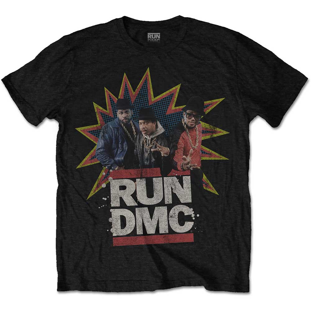 Tričko Run-DMC - POW!, Unisex,Čierna,XXL