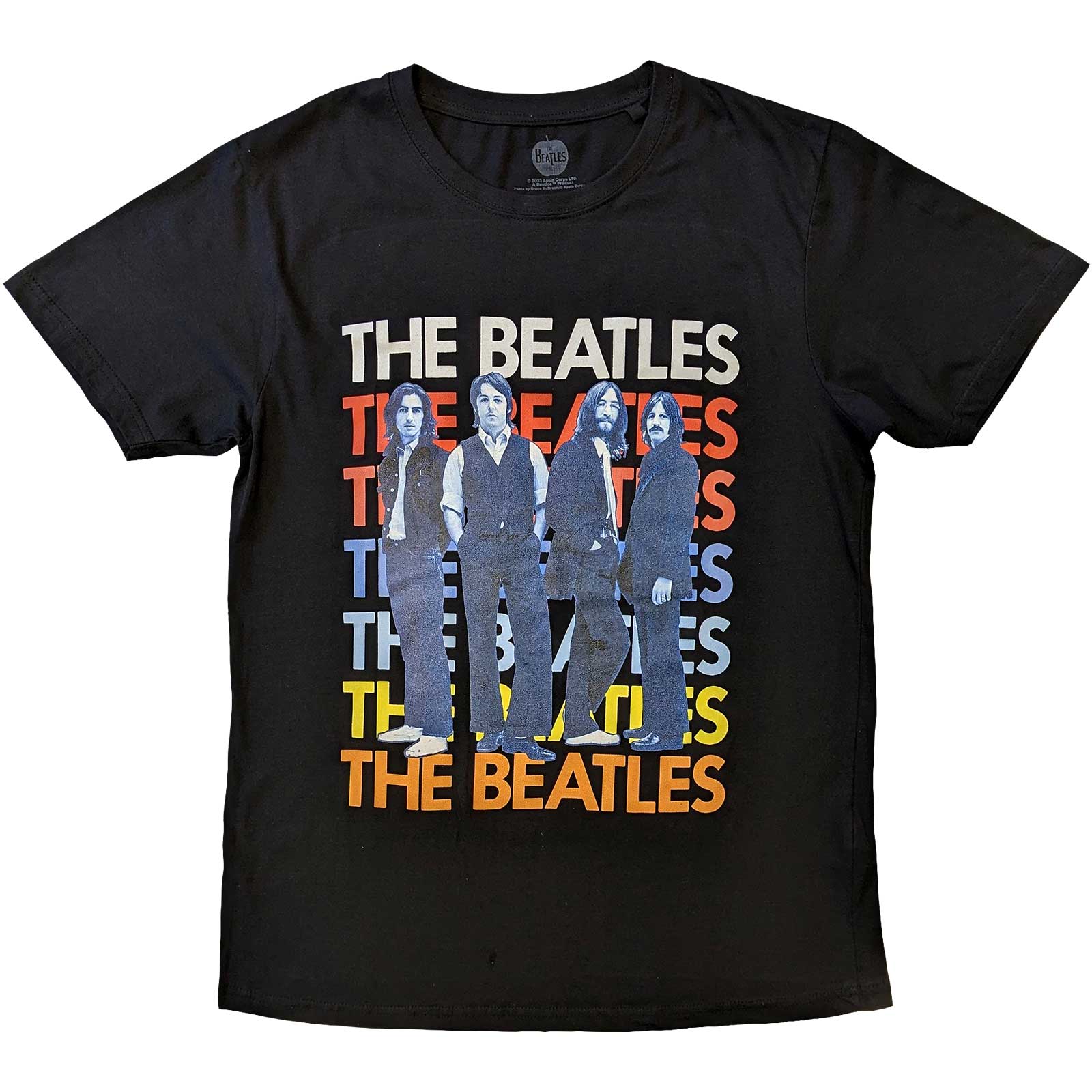 Tričko The Beatles - Iconic Multicolour, Unisex,Čierna,XXL