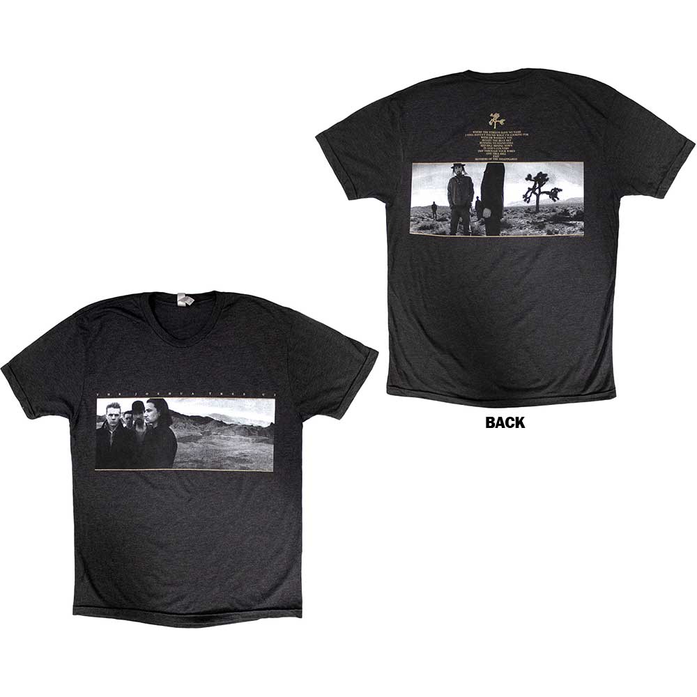 Tričko U2 - Joshua Tree Dates 2017, Unisex,Šedá,XXL