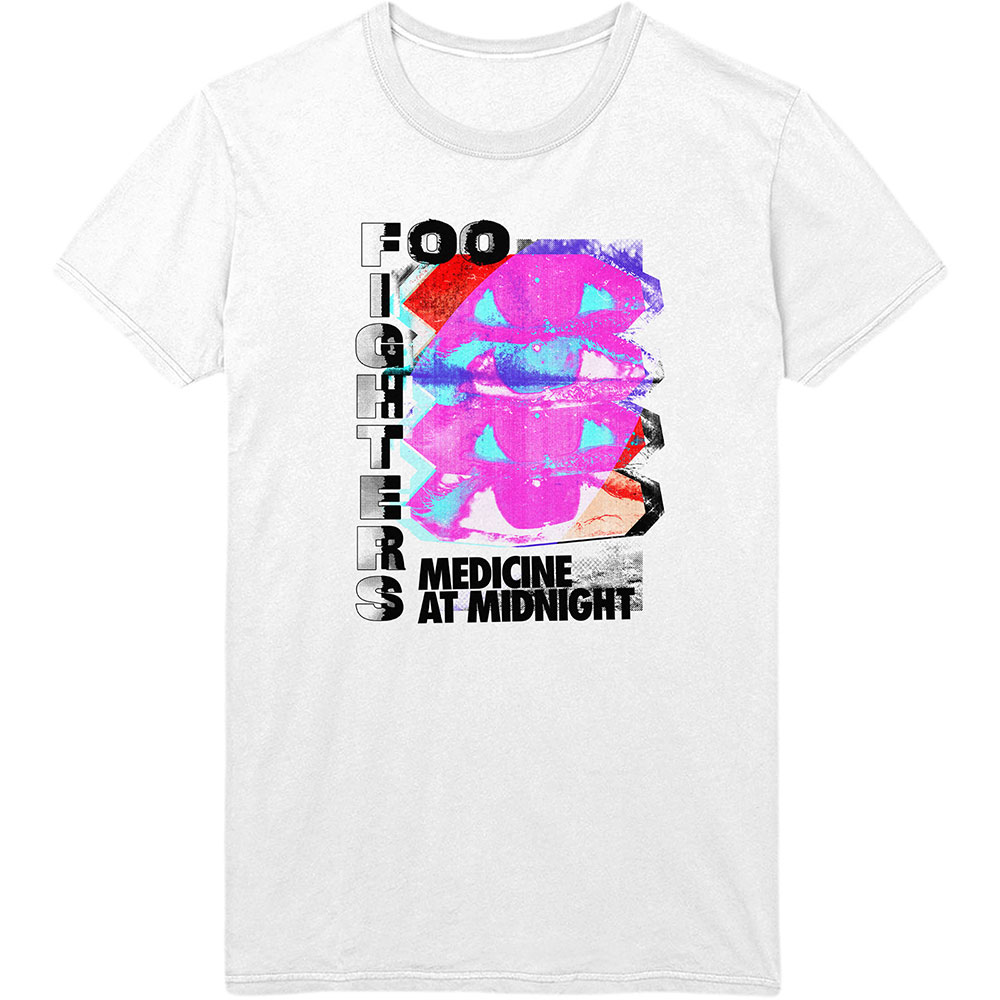 Tričko Foo Fighters - Medicine At Midnight Tilt, Unisex,Biela,XXL