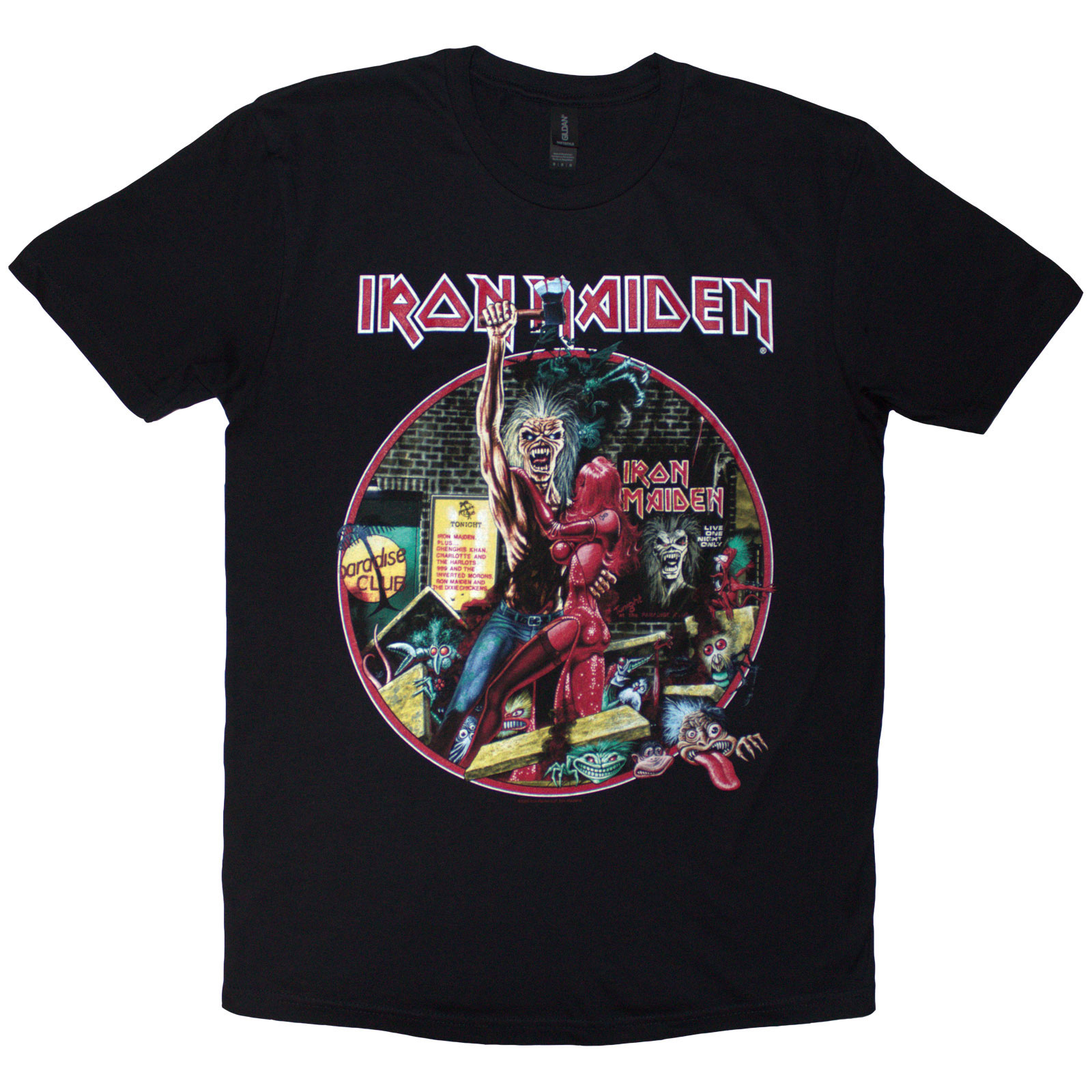 Tričko Iron Maiden - Paradise Club Circle, Unisex,Čierna,XXL